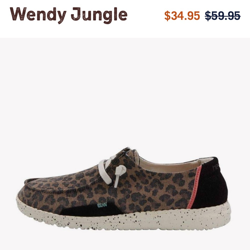 Hey dude! Wendy Jungle Brown shoes size 8 New in Box